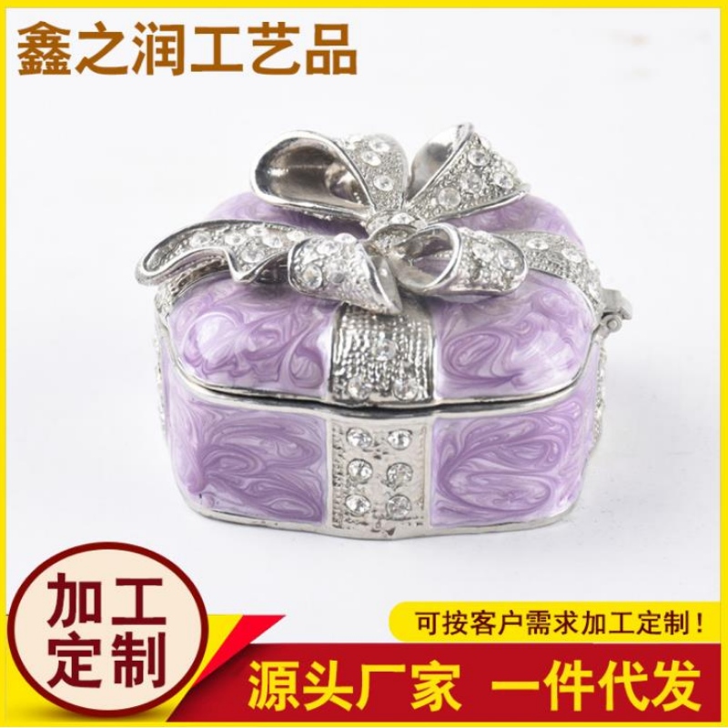 Fabrica de vânzare direct ă Cutie Metal Fashion Jewelry Box european arc șirag de comori cutie de bijuterii cadou caseta de zestre bijuterii